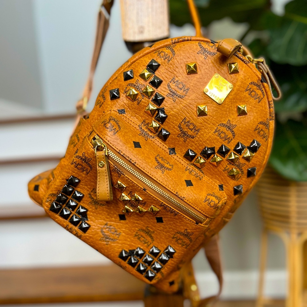 MCM Stark Studded Visetos Backpack